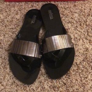 Melissa Black and Silver Sandals